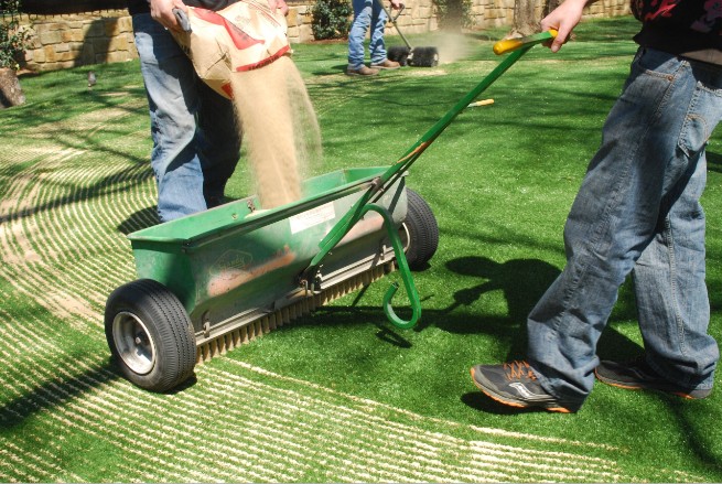 Charlotte artificial grass installation - base layer